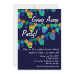 Colorful Blue Lanterns Going Away Party Invitation