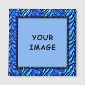 Colorful Blue Photo Frame Magnet magnet