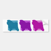 Colorful Bolognese Silhouettes Bumper Sticker