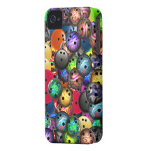 Colorful Bowling Balls Collage Case-Mate iPhone 4 Case