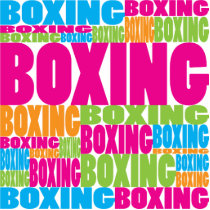 Colorful Boxing photo sculptures