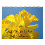 Colorful Bright Yellow Daffodil Flowers Calendar