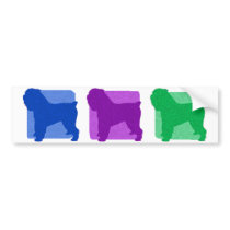 Colorful Brussels Griffon Silhouettes bumper stickers by MenagerieMayhem Colorful Brussels Griffon Silhouettes bumper stickers