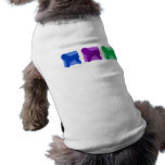 Colorful Brussels Griffon Silhouettes Dog Tee Shirt