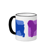 Colorful Brussels Griffon Silhouettes mugs