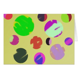 colorful bubble universe abstract art greeting card