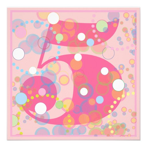 Colorful Bubbles Any Age Birthday Party Invitation