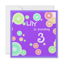 Colorful Bubbles Custom Invite