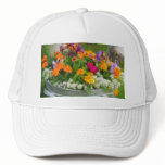 Colorful Bucket of Flowers Mesh Hats