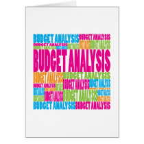 Colorful Budget Analysis cards