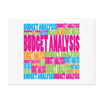 Colorful Budget Analysis postcards