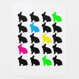 Colorful Bunnies (Single Sided)