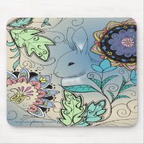 Colorful Bunny Mouse Pad (vertical)