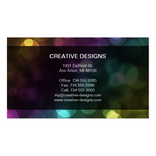 Colorful Business Card (back side)