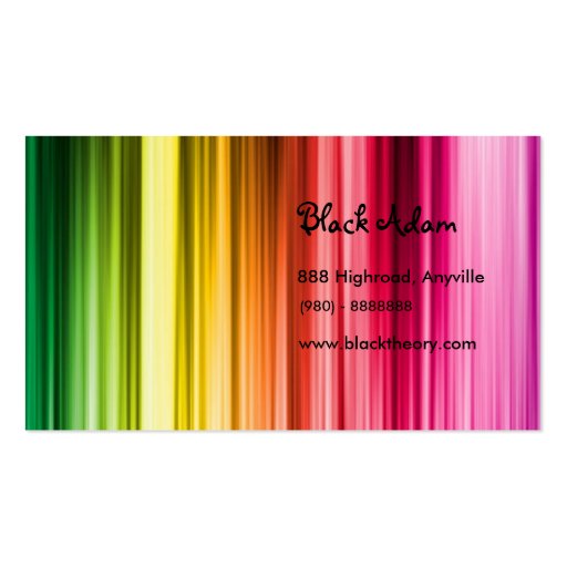 Colorful Business Card (front side)