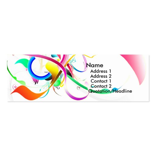 Colorful business card for sale