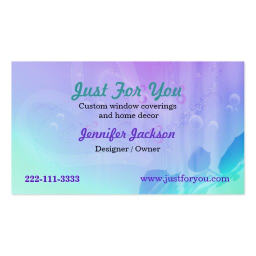 Colorful business cards (front side)