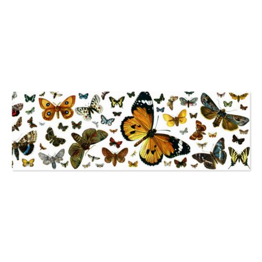 Colorful Butterflies Antiquarian Image Bookmark Business Cards