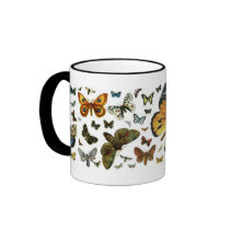 Colorful Butterflies Antiquarian Image Bookmark mugs by MyBookmarks Colorful Butterflies Antiquarian Image Bookmark mugs