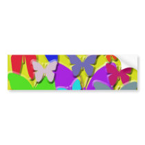 Colorful Butterflies Bumper Sticker bumper stickers by SjStevenson Colorful Butterflies Bumper Sticker bumper stickers