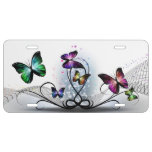 Colorful Butterflies License Plate