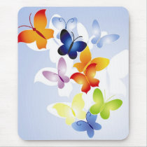 Colorful Butterflies - Mousepad by dchaddad Colorful Butterflies - Mousepad