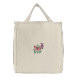 Colorful Butterflies on Flowers Emboirdered Bag