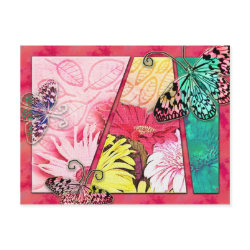Colorful Butterflies postcard