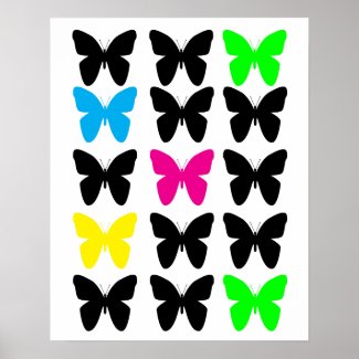 Colorful Butterflies Poster