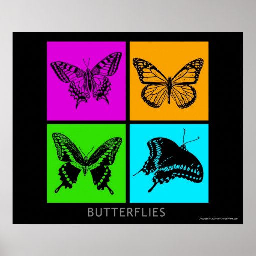 Colorful Butterflies Print