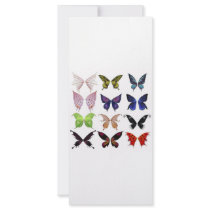 Colorful butterflies rack cards