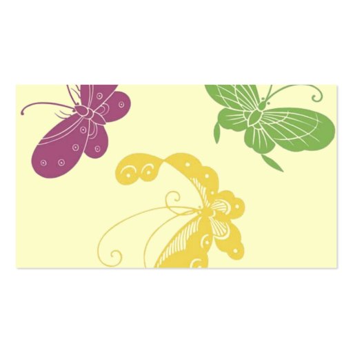 Colorful Butterfly Business Card (back side)