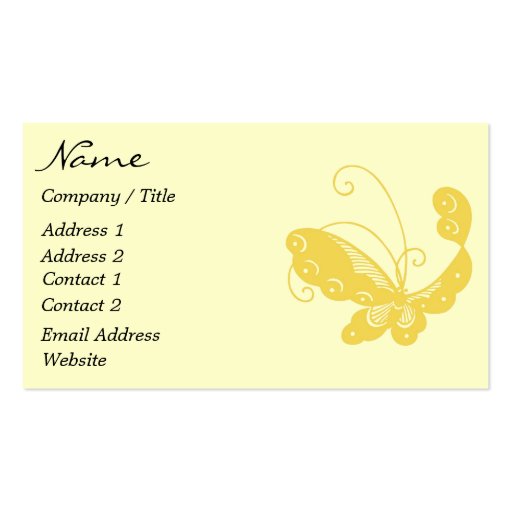 Colorful Butterfly Business Card
