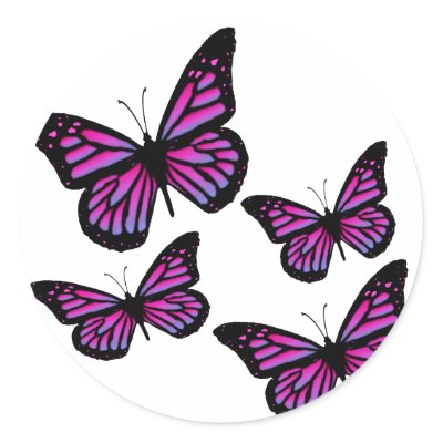 Colorful Butterfly Butterflies Stickers by deleas