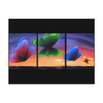 Colorful Butterfly Insects Painting - Multi postcards