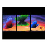 Colorful Butterfly Insects Painting - Multi Post Cards