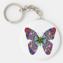 Colorful Butterfly Mandala Key Chain