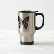 Colorful Butterfly Mandala Mugs