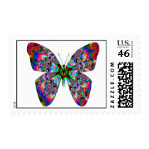 Colorful Butterfly Mandala Postage