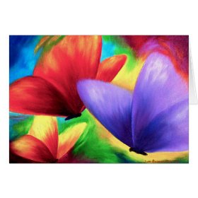 Colorful Butterfly Painting - Multi Greeting Card