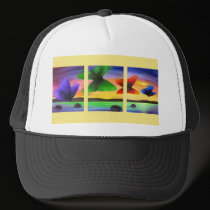 Colorful Butterfly Painting - Multi hats