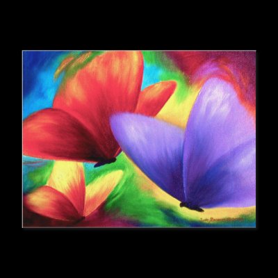 Colorful Butterfly Painting - Multi Post Card by JUDERM
