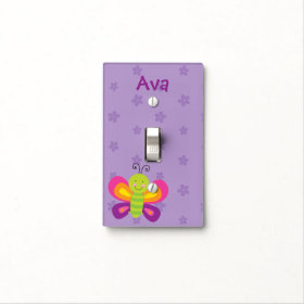 Colorful Butterfly Personalized Light Switch Cover