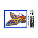 Colourful Butterfly stamp