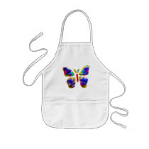 Colorful Butterfly Spray Art aprons