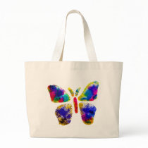 Colorful Butterfly Spray Art Bags