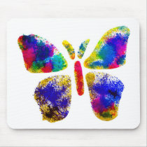 Bunte Schmetterlings-Spray-Kunst mauspads