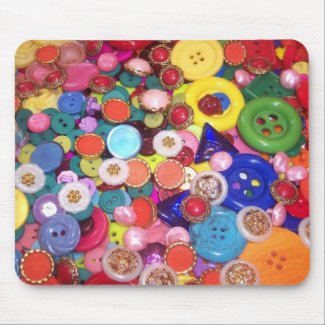 Colorful Button Collage mousepad