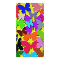 Colorful Buttterflies Photo Card