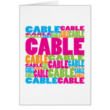 Colorful Cable Greeting Card